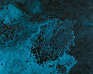 Превью обои краска, жидкость, fluid art, разводы, голубой, пятна, темный