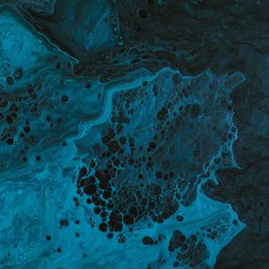 Превью обои краска, жидкость, fluid art, разводы, голубой, пятна, темный