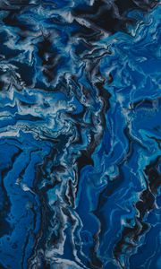 Превью обои краска, жидкость, fluid art, разводы, волна, синий