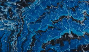 Превью обои краска, жидкость, fluid art, разводы, волна, синий