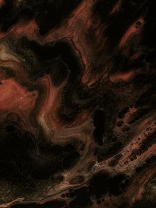 Превью обои краска, жидкость, fluid art, разводы, волна, темный