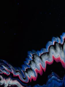 Превью обои краска, жидкость, fluid art, разводы, волны, черный