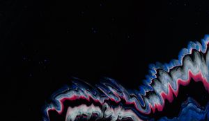 Превью обои краска, жидкость, fluid art, разводы, волны, черный