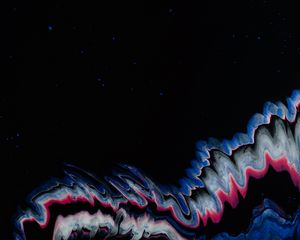 Превью обои краска, жидкость, fluid art, разводы, волны, черный