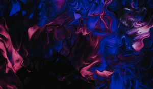Превью обои краска, жидкость, fluid art, разводы, искажение, темный