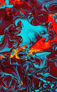 Превью обои краска, жидкость, fluid art, разводы, разноцветный, яркий