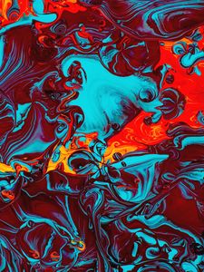 Превью обои краска, жидкость, fluid art, разводы, разноцветный, яркий