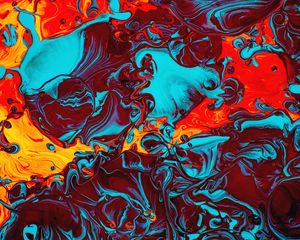 Превью обои краска, жидкость, fluid art, разводы, разноцветный, яркий