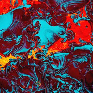 Превью обои краска, жидкость, fluid art, разводы, разноцветный, яркий