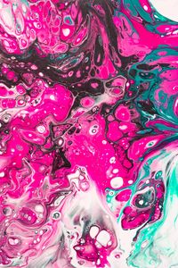 Превью обои краска, жидкость, fluid art, разводы, волны, розовый