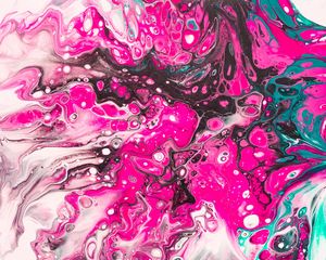 Превью обои краска, жидкость, fluid art, разводы, волны, розовый