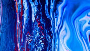 Превью обои краска, жидкость, fluid art, разводы, синий, арт