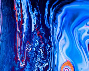 Превью обои краска, жидкость, fluid art, разводы, синий, арт