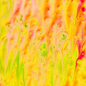 Превью обои краска, жидкость, fluid art, разводы, желтый, пятна