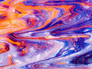 Превью обои краска, жидкость, fluid art, разводы, разноцветный, современный