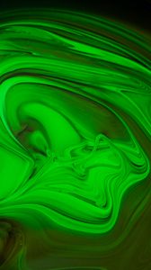 Превью обои краска, жидкость, fluid art, разводы, зеленый