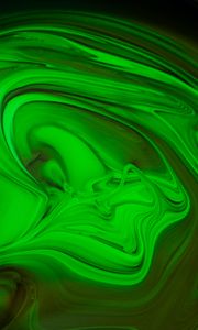 Превью обои краска, жидкость, fluid art, разводы, зеленый
