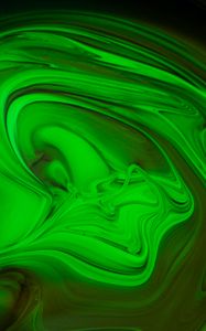 Превью обои краска, жидкость, fluid art, разводы, зеленый