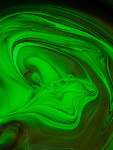 Превью обои краска, жидкость, fluid art, разводы, зеленый