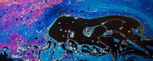 Превью обои краска, жидкость, пятна, разводы, fluid art, разноцветный