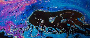 Превью обои краска, жидкость, пятна, разводы, fluid art, разноцветный