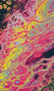 Превью обои краска, жидкость, пятна, fluid art, абстракция, разноцветный, разводы