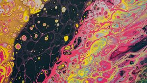 Превью обои краска, жидкость, пятна, fluid art, абстракция, разноцветный, разводы