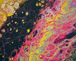 Превью обои краска, жидкость, пятна, fluid art, абстракция, разноцветный, разводы