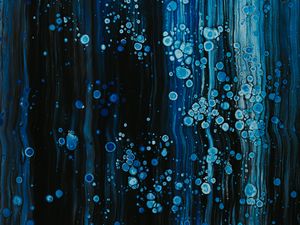 Превью обои краска, жидкость, полосы, капли, fluid art