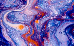 Превью обои краска, жидкость, полосы, fluid art, абстракция