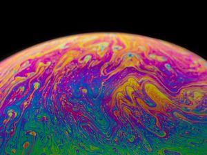 Превью обои краска, жидкость, разноцветный, разводы, fluid art