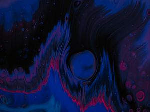 Превью обои краска, жидкость, разводы, fluid art, темный