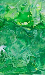 Превью обои краска, жидкость, разводы, fluid art, зеленый