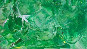 Превью обои краска, жидкость, разводы, fluid art, зеленый