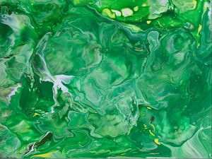Превью обои краска, жидкость, разводы, fluid art, зеленый