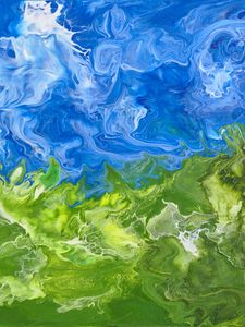 Превью обои краска, жидкость, разводы, пятна, fluid art