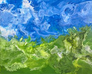 Превью обои краска, жидкость, разводы, пятна, fluid art
