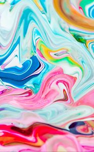 Превью обои краска, жидкость, разводы, fluid art, разноцветный