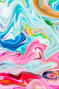 Превью обои краска, жидкость, разводы, fluid art, разноцветный