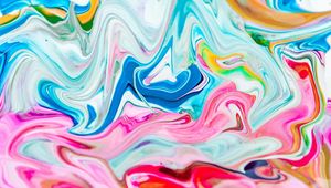 Превью обои краска, жидкость, разводы, fluid art, разноцветный