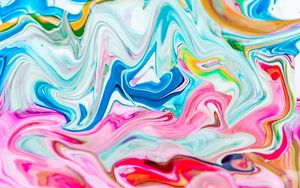 Превью обои краска, жидкость, разводы, fluid art, разноцветный