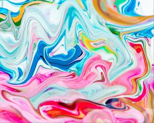 Превью обои краска, жидкость, разводы, fluid art, разноцветный