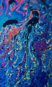 Превью обои краска, жидкость, разводы, fluid art, разноцветный, пятна