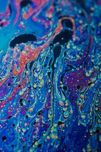 Превью обои краска, жидкость, разводы, fluid art, разноцветный, пятна
