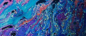 Превью обои краска, жидкость, разводы, fluid art, разноцветный, пятна