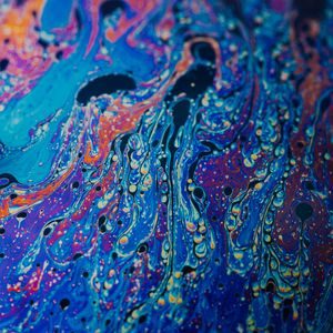 Превью обои краска, жидкость, разводы, fluid art, разноцветный, пятна