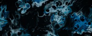 Превью обои краска, жидкость, разводы, пятна, fluid art, синий