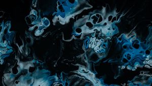 Превью обои краска, жидкость, разводы, пятна, fluid art, синий