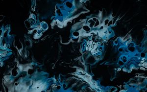 Превью обои краска, жидкость, разводы, пятна, fluid art, синий