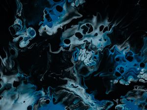 Превью обои краска, жидкость, разводы, пятна, fluid art, синий